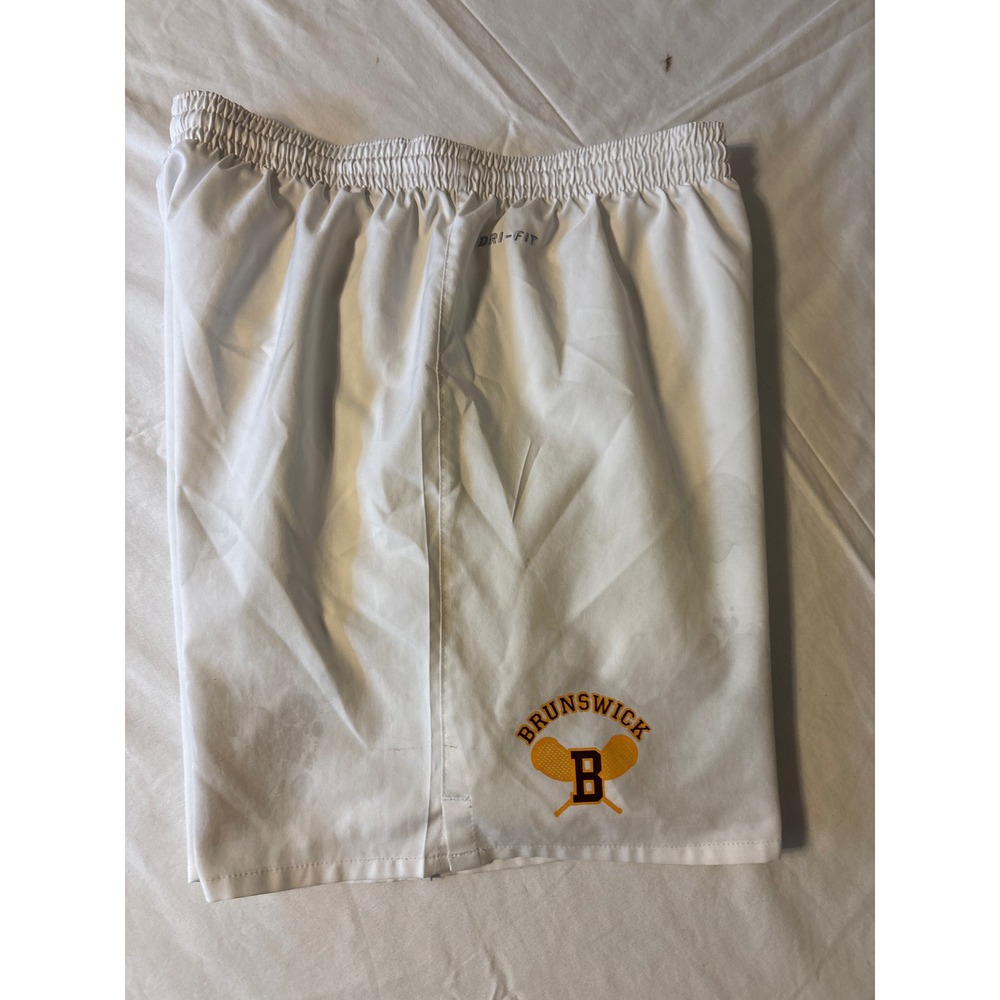 Nike Brunswick Lacrosse Shorts Kids Small White Fair Dri-FIT Athletic Sport 3309